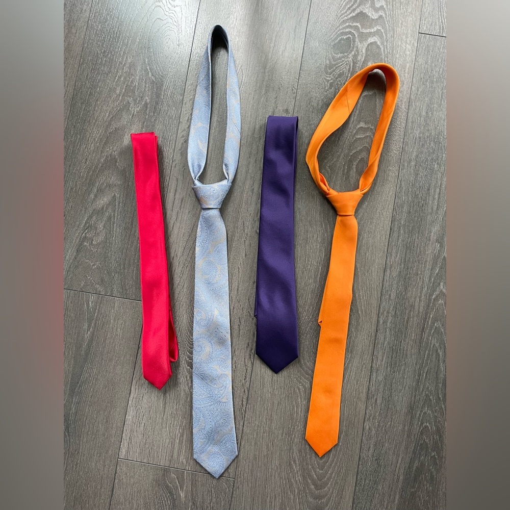 Men’s tie set ties bundle lots office attire suit H&M Roberto Gabbani Report